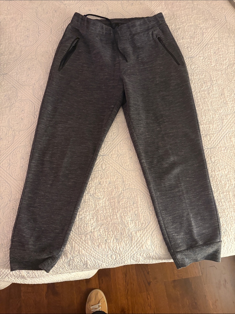 Womens Heather Charcoal Jogger Sweatpants - Comfortable Everyday Bottoms